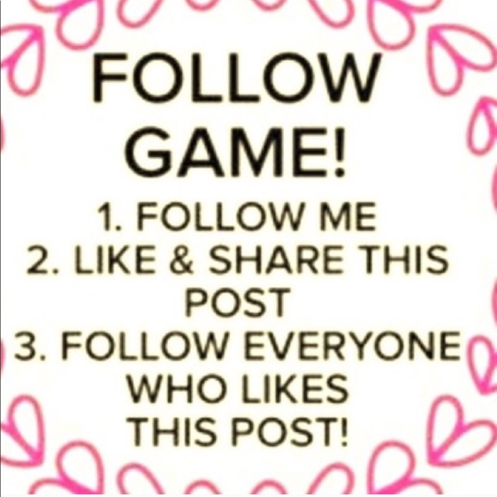 FOLLOW GAME!! Grow followers follow share like